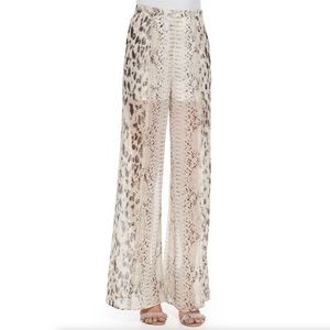 NWT Haute Hippie High Waist Snake Print Wide Pants